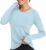 VUTRU Schnelltrocknendes Langarmshirt für Damen – feuchtigkeitsableitendes Sportoberteil mit UPF 50+ Sonnenschutz und Daumenloch für Outdoor-Aktivitäten
